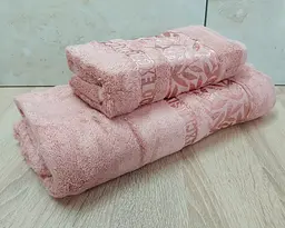 Набір турецьких бамбукових махрових рушників Cestepe 50х90+70х140 Bamboo Chery Terracotta - мініатюра 3