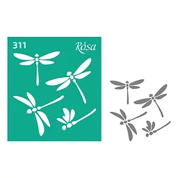 Багаторазовий трафарет "№ 311" Rosa 3625248 самоклеючий 9×10 см