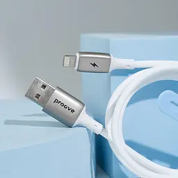 Кабель Proove Flex Metal USB to Lightning 2.4A (1m) white (CCFM20001102) - мініатюра 2