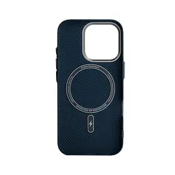 Карбоновый чехол для Apple iPhone 16 Pro, LikeCarbon2 MagCase, синий, тонкий защитный чехол-панель из поликарбоната с магнитами N52, MagSafe, противоударный, совместим с беспроводной зарядкой, приподнятые края для защиты камеры, ArmorStandart (ARM88594) - мініатюра 2