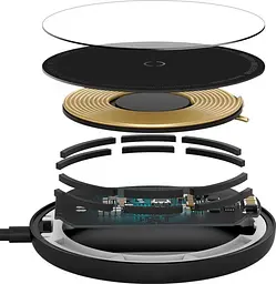 Бездротовий зарядний пристрій Baseus Simple Mini Magnetic Wireless Charger Black (WXJK-F01) [57329] - мініатюра 5