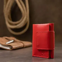 Жіночий шкіряний гаманець GRANDE PELLE 10х8х1,5 см acs0024483 - мініатюра 6