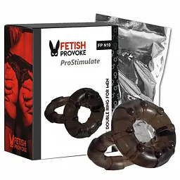 Ерекційне кільце Fetish Provoke ProStimulate N10 (прозоро-сірий) - мініатюра 3