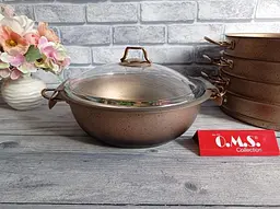 Мантоварка-пароварка з антипригарним покриттям O.M.S. Collection 6091 C-30 см 6,4 л Cappuccino - мініатюра 4
