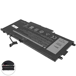 Батарея DELL K5XWW акумулятор для ноутбука Latitude 5285 5289 L3180, 7390 2-in-1 7.6V 60Wh Black - мініатюра 3