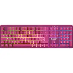 Клавіатура Canyon CND-SKBW2 105keys 2.4G+Bluetooth battery 2000mAh RGB Black (CND-SKBW2) - мініатюра 1