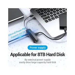 Концентратор VENTION USB 3.0 to 3хUSB 3.0/2хTRS Audio/USB Micro 1.0m (CHIBF) - мініатюра 3