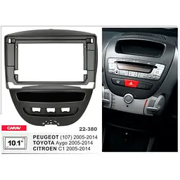 Перехідна рамка Citroen C1, Peugeot 107, Toyota Aygo Carav 22-380 - мініатюра 5