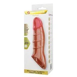 Насадка на пеніс Pretty Love Penis Sleeve Damell, 19.8 см (коричневий) - мініатюра 11