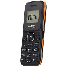 Кнопковий телефон Sigma Mobile X-style 14 Mini чорний з оранжевим
