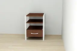 Тумба універсальна Ferrum-decor Вів'єн 1/1 50x41x40 білий ДСП Венге 16мм (FRD-106179) - мініатюра 3