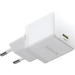 Мережевий зарядний пристрій Baseus Palm Fast Charger USB-C 30W + Cable USB-C to USB-C 60W 1m Moon White (P10111605213-01) [172514] - мініатюра 6