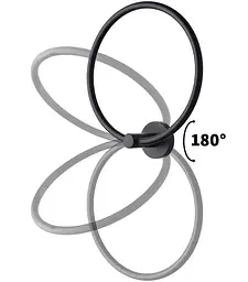 Рушникотримувач кільце Rea 332915A Mist 05 black REA-06904, Чорний матовий - мініатюра 4