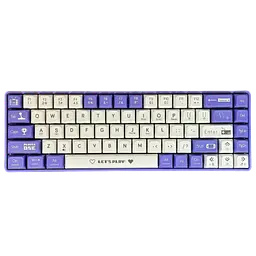 Механічна дротова клавіатура AJAZZ AK680 / Hot-Swap / Brown Switch / White Purple