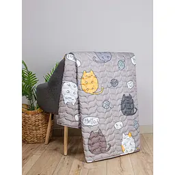 Покривало стьобане Home Line Hi cat 210x240 см кавове (192260) - мініатюра 2