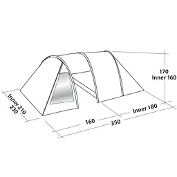 Намет тримісний Easy Camp Galaxy 300 Rustic Green (120390) - мініатюра 3