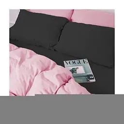 Постільна білизна MirSon 002-008 Black/Pink Фланель 2x143x210 Сімейний (2200009661877) - мініатюра 4