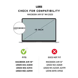 Чохол для MacBook Air 15"(2023-2025), Essential Armor, Ice UAG teh0014460 - мініатюра 6