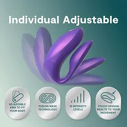 Вібратор We-Vibe Chorus Pro Cosmic Purple для пар зі смарт-управлінням - мініатюра 11