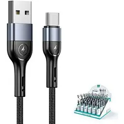 Кабель Usams 2 A USB Type-A на USB Type-C 1 м Чорний (6958444945255)