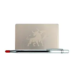 Металева пластина для зберігання сід-фрази Bull Run Mini Plate 55×90 мм + гравірувальна ручка (1 шт)