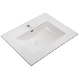 Умивальник меблевий Mixxus Premium Cubic-1501 610x460x170 мм з отвором під змішувач і переливом MP6495, Білий