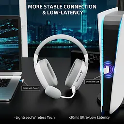 Бездротові геймерські навушники ATTACK SHARK L80 Pro / White - мініатюра 2