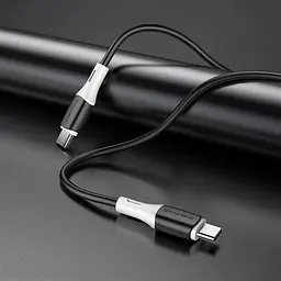 Дата кабель Borofone BX79 Type-C to Type-C 60W (1m) Чорний - мініатюра 3