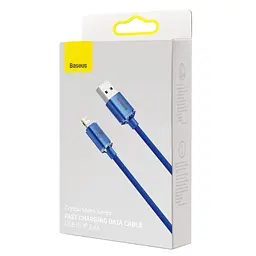 Кабель Baseus Crystal Shine Series Fast Charging Data Cable USB to iP 2.4 A 2 m Blue (CAJY000103) - мініатюра 8