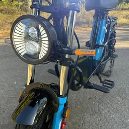 Електровелосипед Minako Monster NEW (1000W, 60V, 26Ah) Гідравлічні гальма +Розкладний Багажник/сидіння Чорно-Синій - мініатюра 6