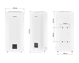 Водонагрівач "Плоский" Mixxus EWH-10080 Flat Dry накопичувальний 80 л сухий тен 2 kW WH0598 - мініатюра 4