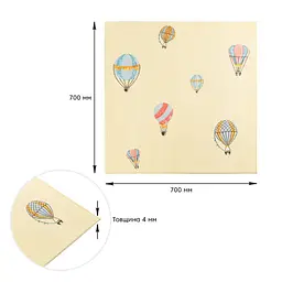 Панель стінова Sticker Wall 3D 700х700х4мм Повітряні кулі Текстура фактурна SW-00001972 - мініатюра 3