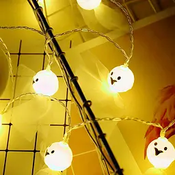 Гирлянда на Хэллоуин Привидения 150 см 10 led теплый белый - миниатюра 5