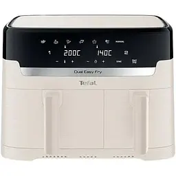 Подвійна фритюрниця з гарячим повітрям Tefal EY901AE0, 8,3 літра, 2700 Вт, Біла