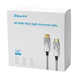 Кабель оптичний армований HDMI 2.1 100m Dtech DT-HF8100K (74-00150) - мініатюра 6