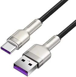 Кабель Baseus Cafule Series Metal Data Cable USB to Type-C 66W 1m Black - мініатюра 2