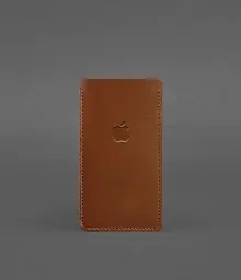 Шкіряний чохол для iPhone 12 Світло-коричневий - мініатюра 2