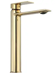 Змішувач для умивальника Rea Veneta gold високий (REA-B6419) - мініатюра 3
