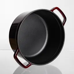 Кокотниця чавунна емальована 2,5 л, бургунді Yongkang HP-FLG-9 burgundy - мініатюра 5