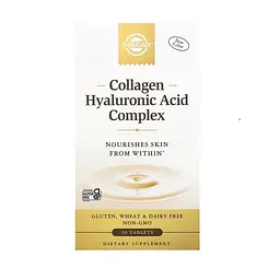 Препарат для суглобів і зв'язок Solgar Collagen Hyaluronic Acid Complex, 30 таблеток