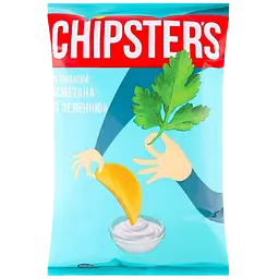 Набір: чипси Chipster's зі смаком сметани та зелені 100 г + насіння соняшника Сан Санич смажене солоне 100 г - мініатюра 2