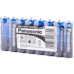 Батарейка-пальчик Panasonic General Purpose AA (R6) Tray 8 Zink-Carbon 8 шт./пач. (плівка)
