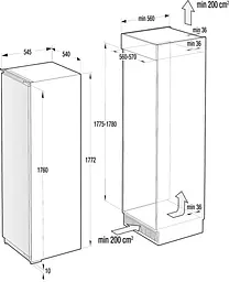 Вбудована шафа хололодильна Gorenje RI2181A1 біла (RI2181A1) - мініатюра 4