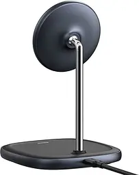 Беспроводное ЗУ Baseus Swan Magnetic Desktop Bracket Wireless Charger(suit for IP12) WXSW-01 Black - мініатюра 5
