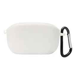 Силіконовий чохол для навушників JBL Wave Buds/Buds 2, Hang Case, білий, ультратонкий захисний кейс товщиною 2 мм, захист від подряпин, пилу та ударів, компактний, з карабіном для кріплення, ArmorStandart (ARM79918)