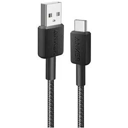 Дата кабель USB 2.0 AM to Type-C 0.9m 322 Black Anker (A81H5G11)