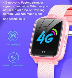 Дитячий смарт годинник Lemfo T13 з GPS / Wi-Fi / LBS геолокацією, відеодзвінками, подвійною HD камерою, SOS та вологозахистом IP67 Рожевий - мініатюра 6