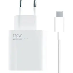 Мережевий зарядний пристрій Xiaomi HyperCharge 120W + Сable USB-A - USB-C White (BHR9462EU) [126898]
