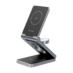 Зарядний пристрій Vention Magnetic Wireless Charger 15W 3-in-1 gray (FGFH0)