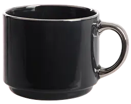 Набір чашок Limited Edition Silver 4х300 мл на металевій підставці порцеляна (RX-N240581) - мініатюра 3
